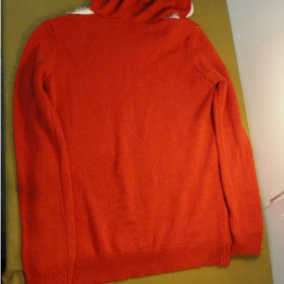 RUE 21 RED WOMENS szSMALL UGLY CHRISTMAS SWEATER WITH HOOD LD 6888 - Picture 10 of 10